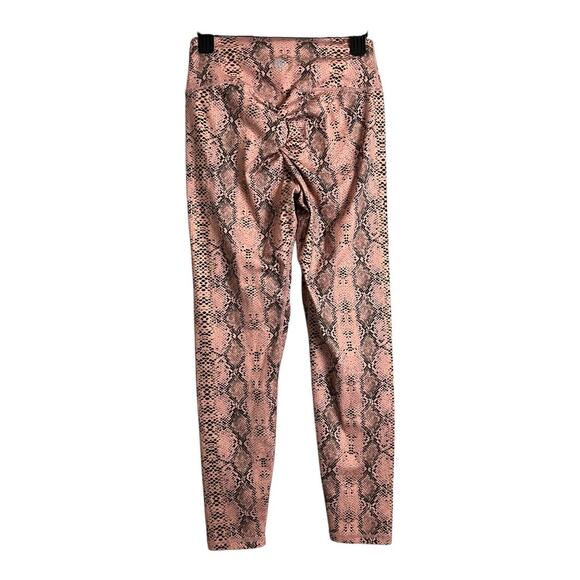 TYC Womens Athletic Pants Leggings Til You Collapse Pink Snake Workout Crossfit - Picture 3 of 5